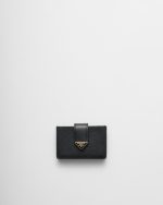 Prada Saffiano and smooth leather card holder